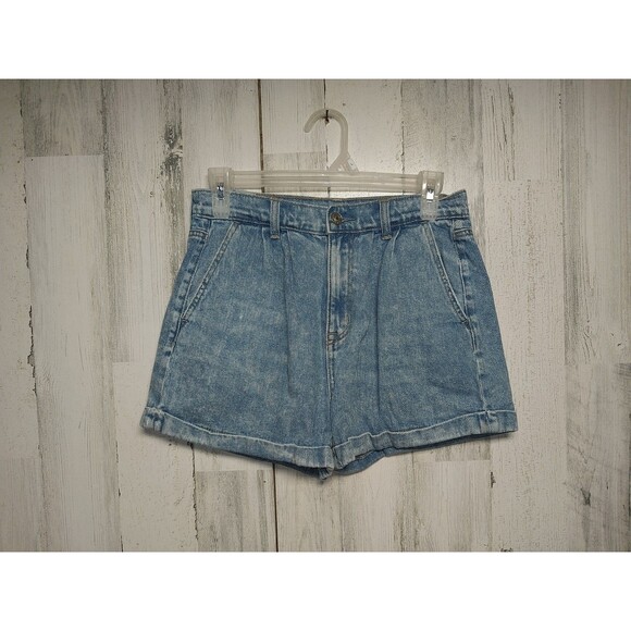 American Eagle High Rise Mom Shorts Pleated Size 4 - Picture 1 of 6